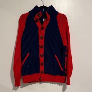 Red and Blue Thick Sweater